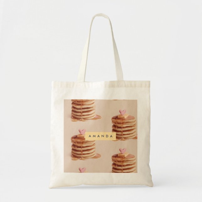 Personalised Sweet Pancake Pattern Tote Bag (Front)