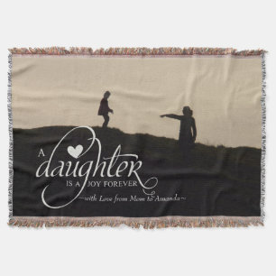 Personalised Sweet Photo Gift for Daughter Throw Blanket