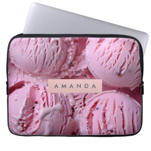 Personalised Sweet Purple Ice Cream Dream Laptop Sleeve