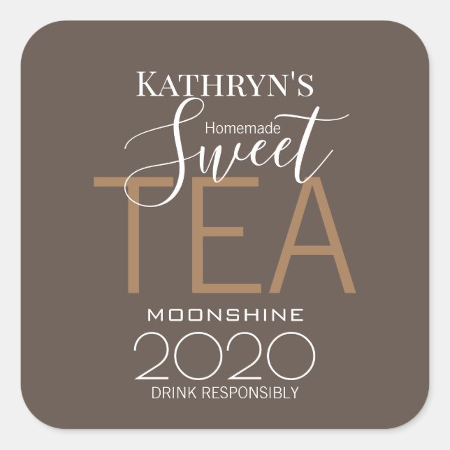 Personalised Sweet Tea Label (Front)