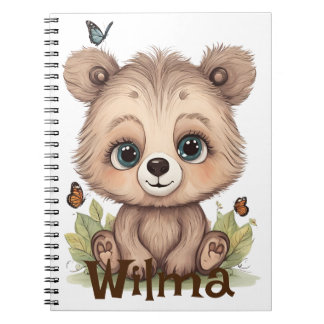 Personalised Sweetest Bear Spiral Notebook