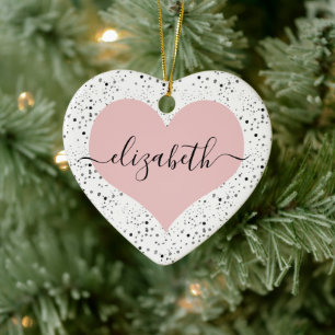 Personalised sweetheart ceramic ornament