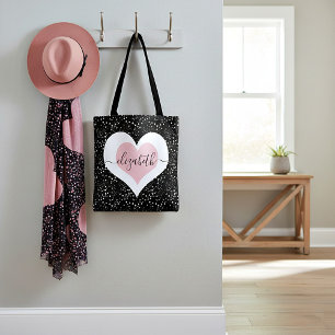 Personalised sweetheart tote bag