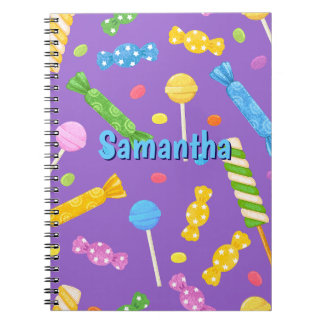 Personalised Sweets Notebook | Lilac Candy Design