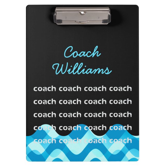 Personalised Swim Coach or Dive Coach Clipboard (Front)