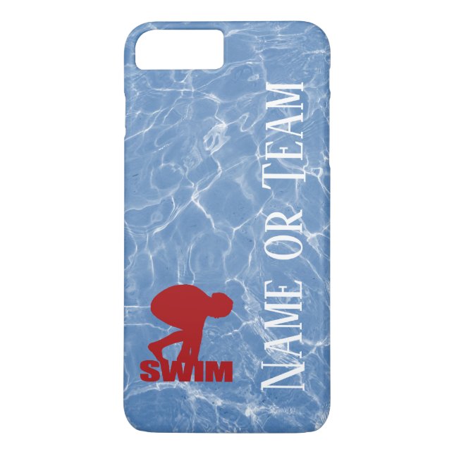 Personalised Swim Design Phone Case (Back)