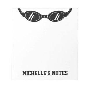 Personalised swimming goggles writing notepads