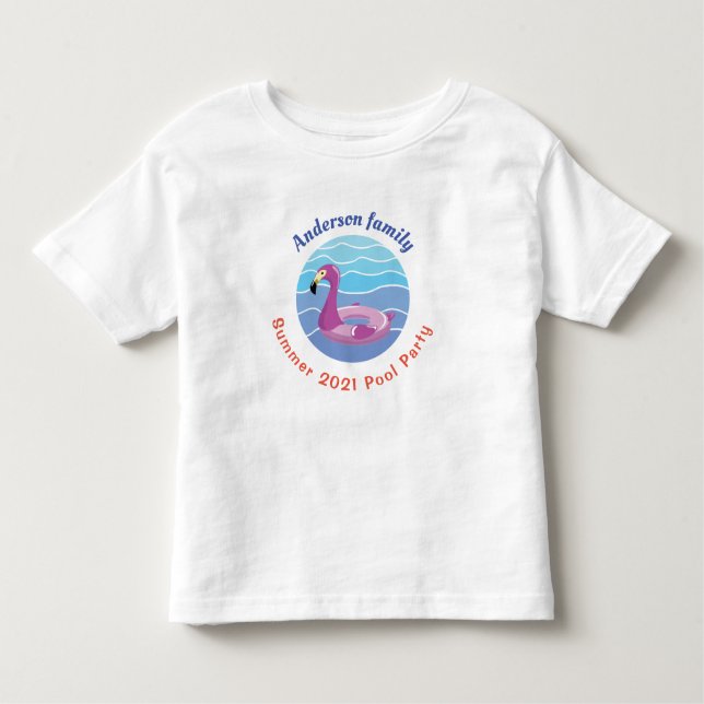 Personalised Swimming pool Party Toddler T-Shirt (Front)