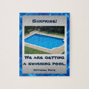 Personalised Swimming Pool Surprise Jigsaw Puzzle