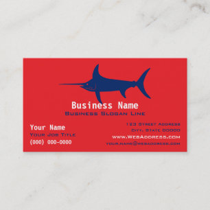 Personalised Swordfish / Offshore Sportfishing Business Card