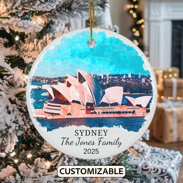 Personalised Sydney Ornament, Australia Ceramic Ornament (Creator Uploaded)