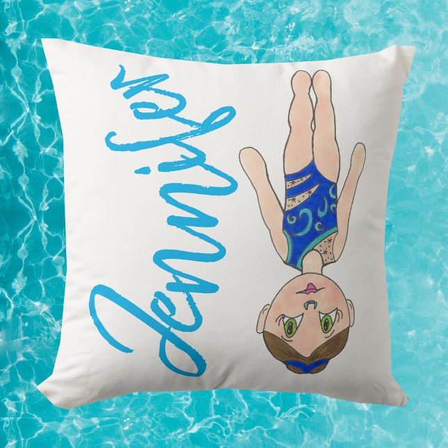 Personalised Synchro Synchronised Swim Coach Gift Cushion (Synchro Pillow)