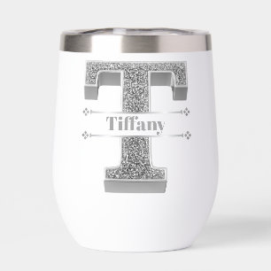Personalised T Initial Silver Monogram Your Name