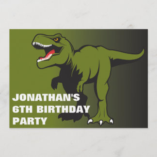 Personalised T-Rex Birthday Invitation