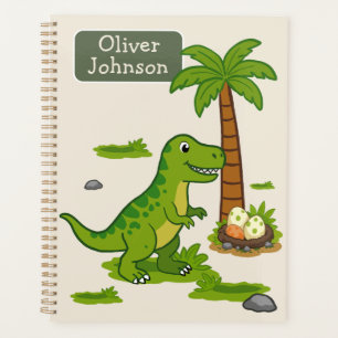 Personalised T-Rex Cute Dinosaur School Planner