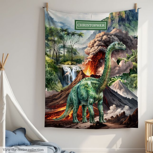 Personalised T-Rex Dinosaur Birthday Blanket Boy (Personalized T-Rex Dinosaur Birthday Blanket for Boys)