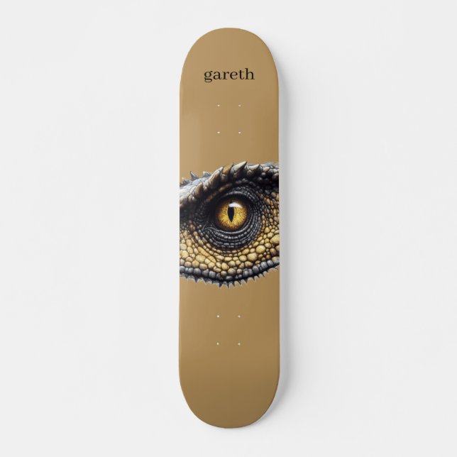 Personalised T Rex Dinosaur Eye Skateboard (Front)