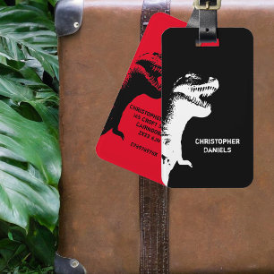 Personalised T-Rex Dinosaur Luggage Tag