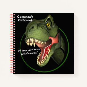 Personalised  T-Rex Dinosaur Notebook