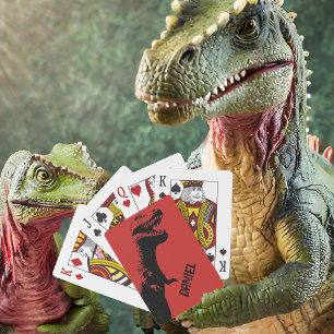 Personalised T Rex Playing Cards