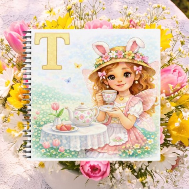 Personalised T Tea Gift for Girls Notebook (Creator Uploaded)