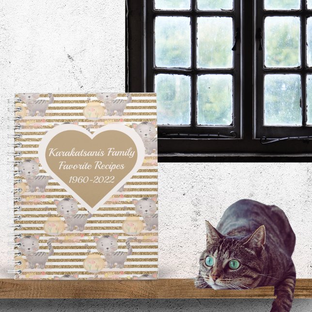 Personalised Tabby Cat Keepsake Recipe Book (Creator Uploaded)