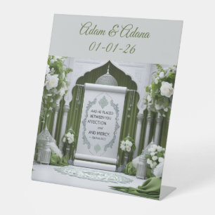 Personalised Table Sign- Islamic Wedding Pedestal Sign