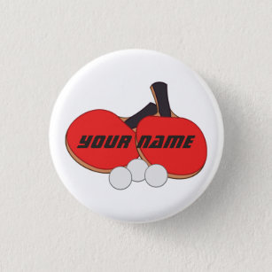 Personalised Table Tennis Ping Pong 3 Cm Round Badge