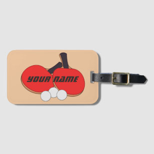 Personalised Table Tennis Ping Pong Luggage Tag