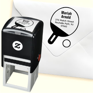 Personalised Table Tennis Racket Return Address Self-inking Stamp