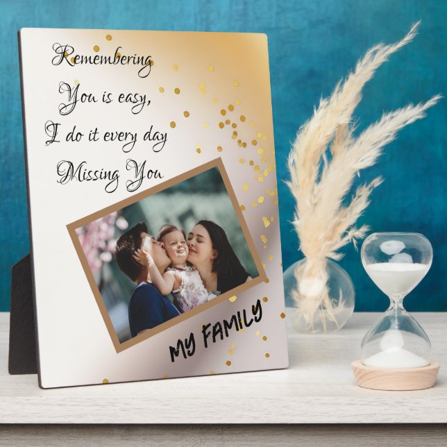 Personalised Tabletop Plaque 8x10 With Easel  (Side)