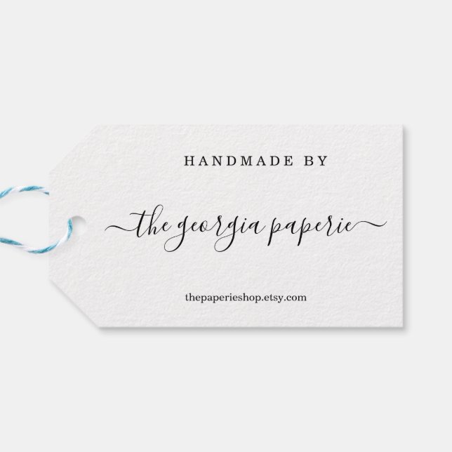 Personalised Tag for Handmade Items (Back Horizontal)