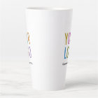 Personalised Tall Latte Mug Custom Logo 17 oz