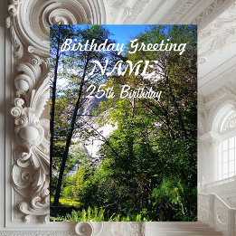 Personalised Tall Trees Forest Jumbo Birthday Card