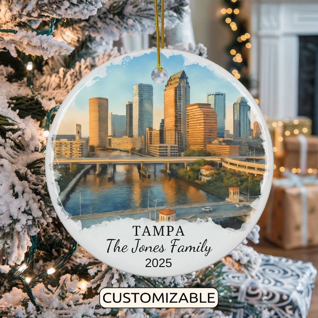 Personalised Tampa Ornament, Florida Ceramic Ornament (Creator Uploaded)