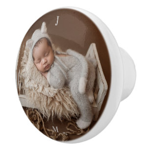 Personalised Tan Baby's Room Ceramic Knob