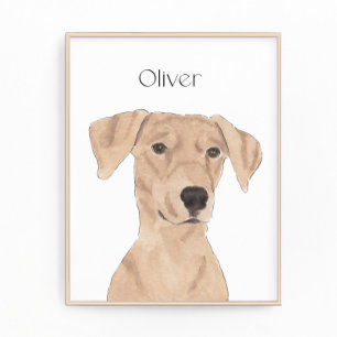 Personalised Tan German Pinscher Art Photo Print