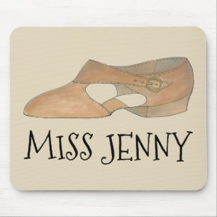 Personalised Tan Lyrical Shoe Dance Teacher Gift Mouse Pad