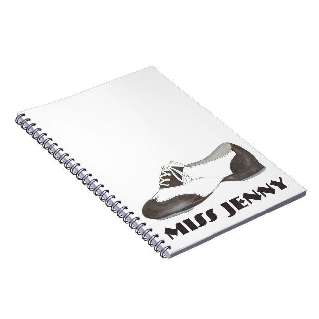 Personalised Tap Dance Teacher Shoe Dancer Gift Notebook (Right Side)