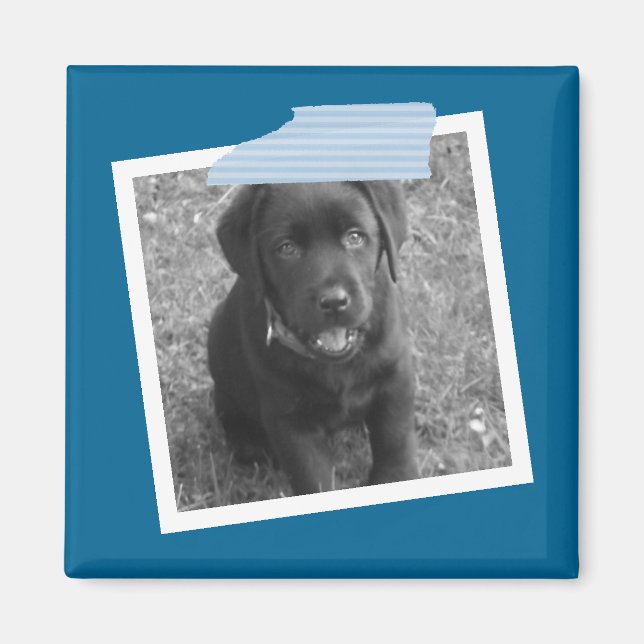 Personalised Tape and Photo Frame Design Magnet (Front)