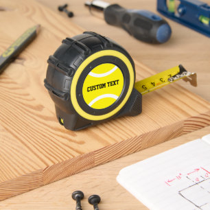 Personalised tape measure with tennis ball logo 1