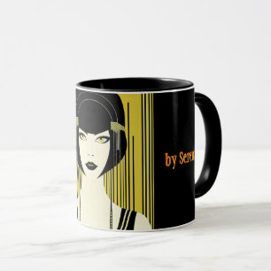 Personalised Tarot Mug Art Deco Flapper Girl