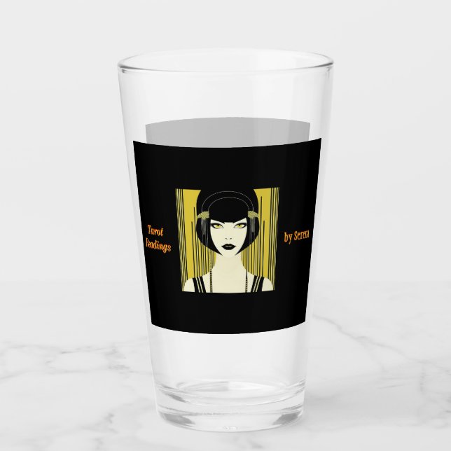 Personalised Tarot Tumbler Art Deco Flapper Girl (Front)