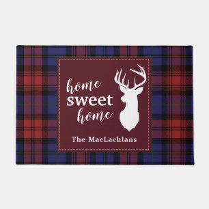 Personalised Tartan Christmas Clan MacLachlan Doormat