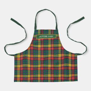 Personalised Tartan Clan Buchanan Plaid Pattern Apron