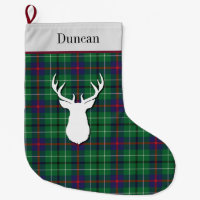Personalised Tartan Clan Duncan Green Purple