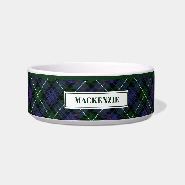 Personalised Tartan Clan MacKenzie Plaid Pattern Bowl (Front)