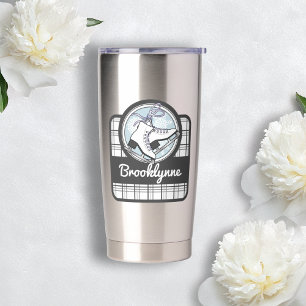 Personalised Tartan Ice Skating Insulated Tumbler