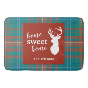 Personalised Tartan Plaid Christmas Clan Wilson Bath Mat