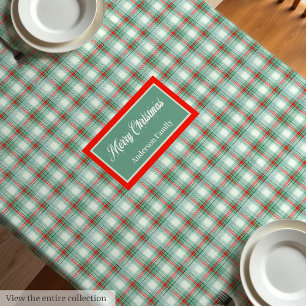 Personalised Tartan Tablecloth Elegant Holiday Gif